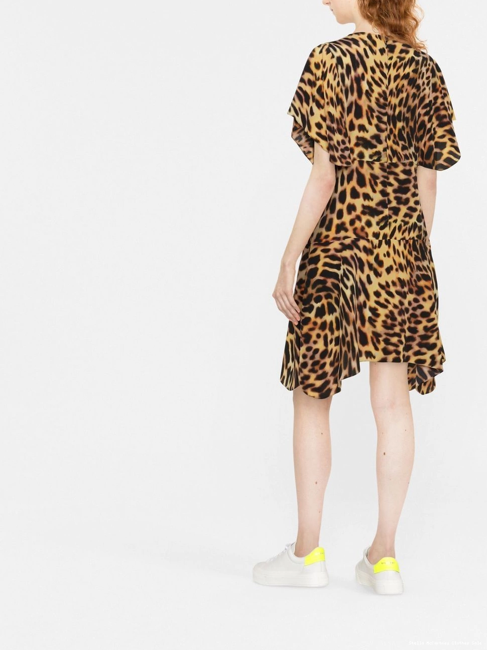 Affordable dress Women Stella leopard-print silk flounce McCartney 0626